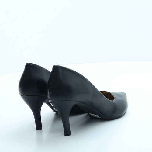 Martinez Womens Black Leather Court Heel UK 4 37 US 6