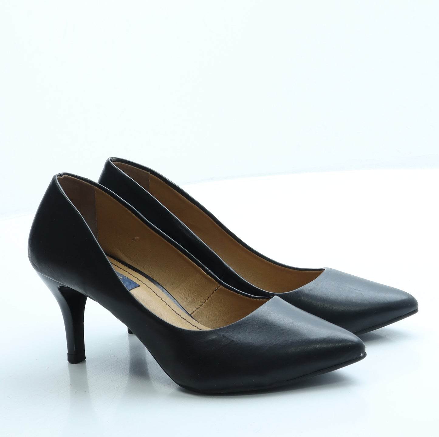 Martinez Womens Black Leather Court Heel UK 4 37 US 6