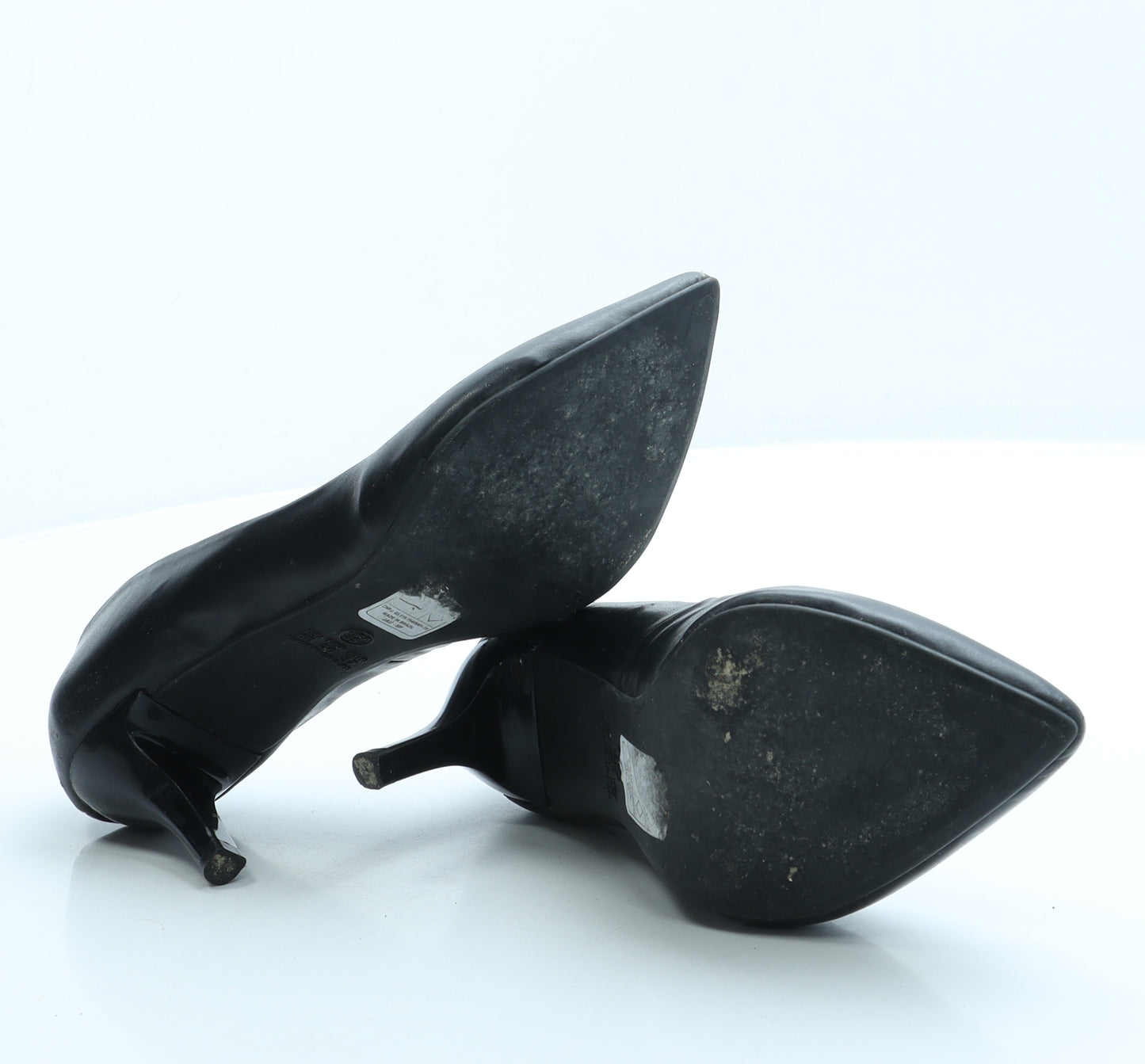 Martinez Womens Black Leather Court Heel UK 4 37 US 6