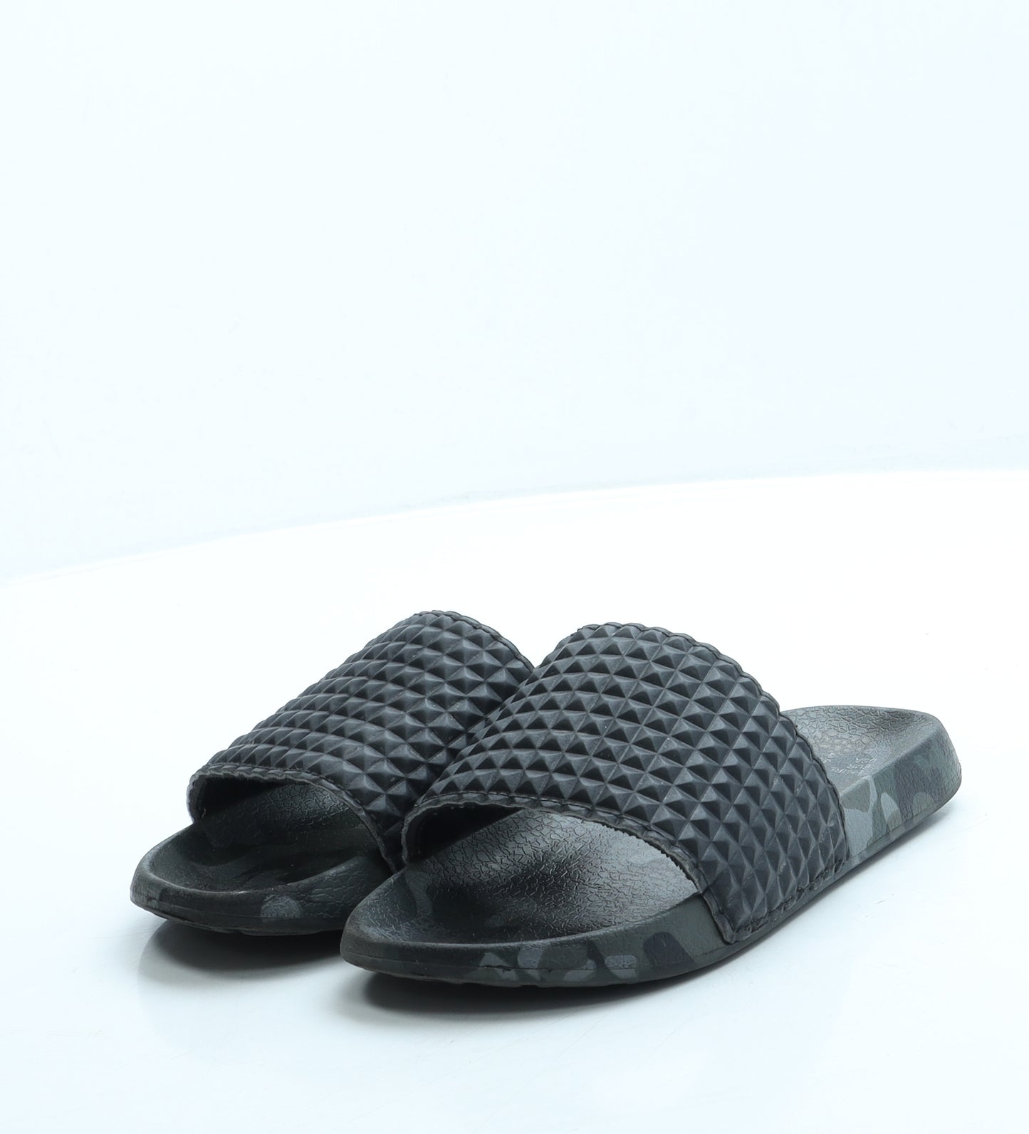 Primark Boys Black Camouflage Rubber Slider Sandal UK 2 35