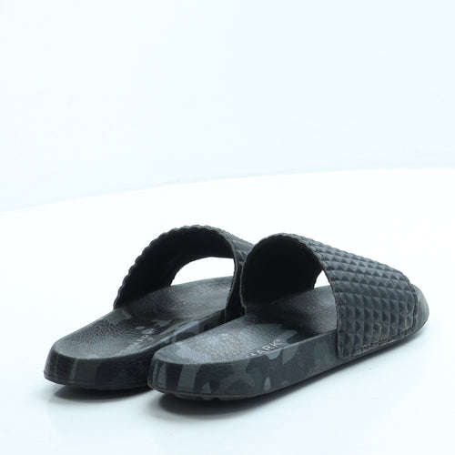 Primark Boys Black Camouflage Rubber Slider Sandal UK 2 35