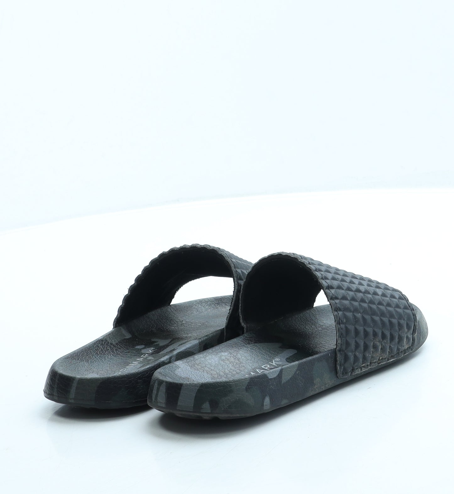 Primark Boys Black Camouflage Rubber Slider Sandal UK 2 35