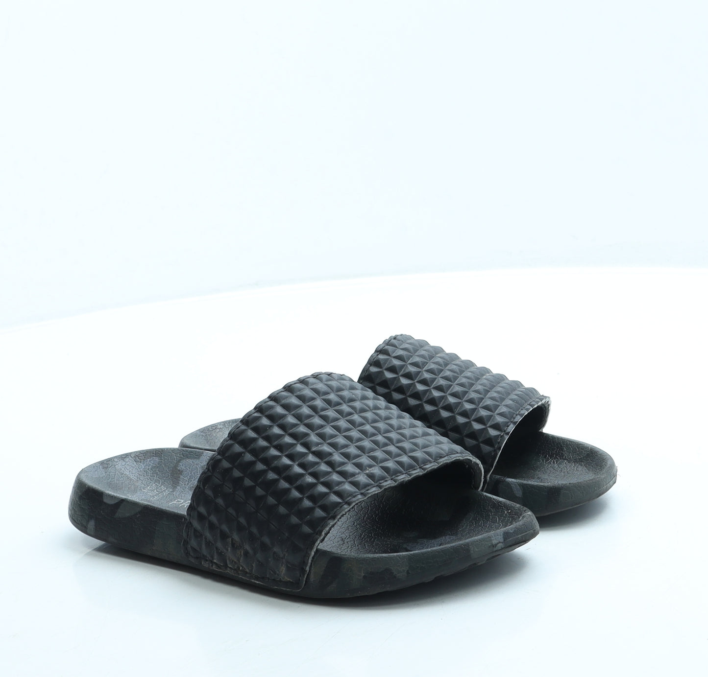 Primark Boys Black Camouflage Rubber Slider Sandal UK 2 35