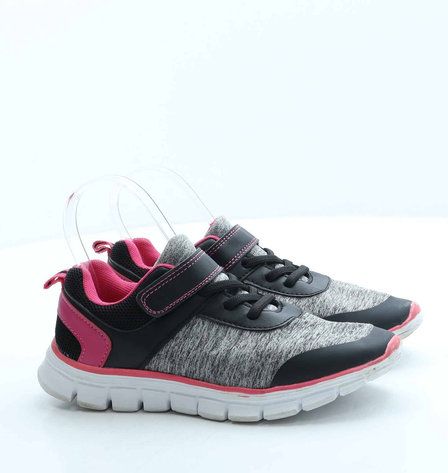 Lily & Dan Girls Black Polyester Trainer UK 2