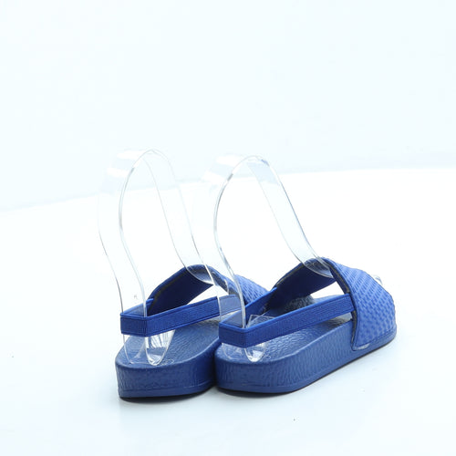 Preworn Boys Blue Rubber Slingback Sandal UK 7 24