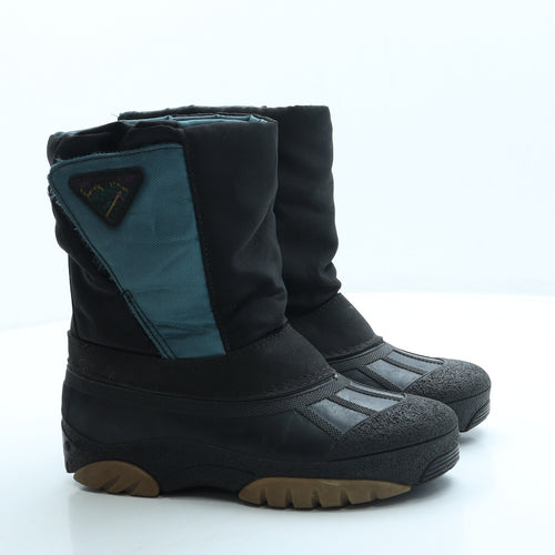 Rain Girls Black Polyester Snow Boot Boot UK 3 36