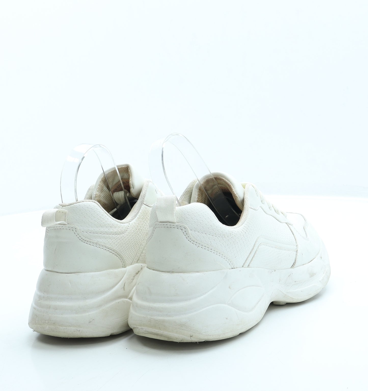Primark Womens White Leather Trainer UK 5 38 US 7
