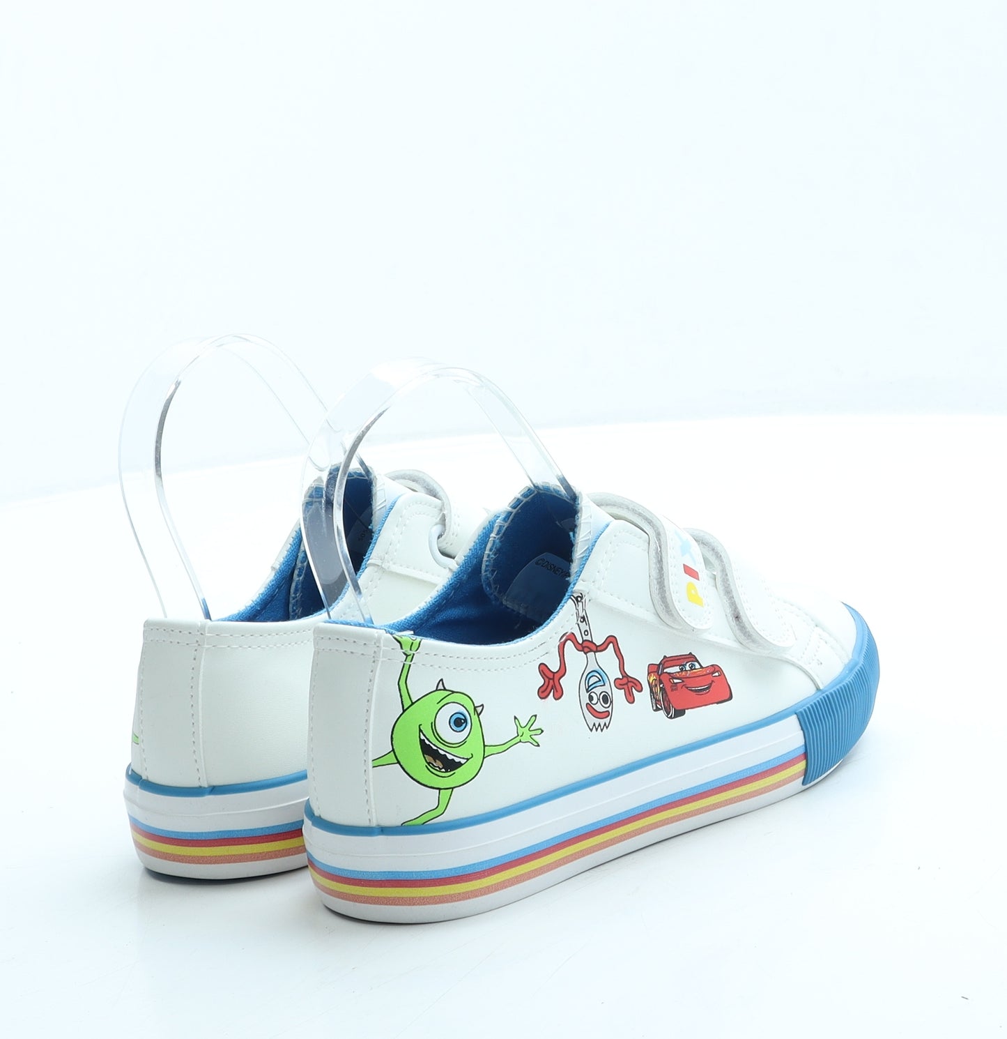 George Boys White Leather Trainer UK 12 31 - Pixar