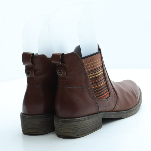 Tamaris Mens Brown Leather Chelsea Boot UK 8 42