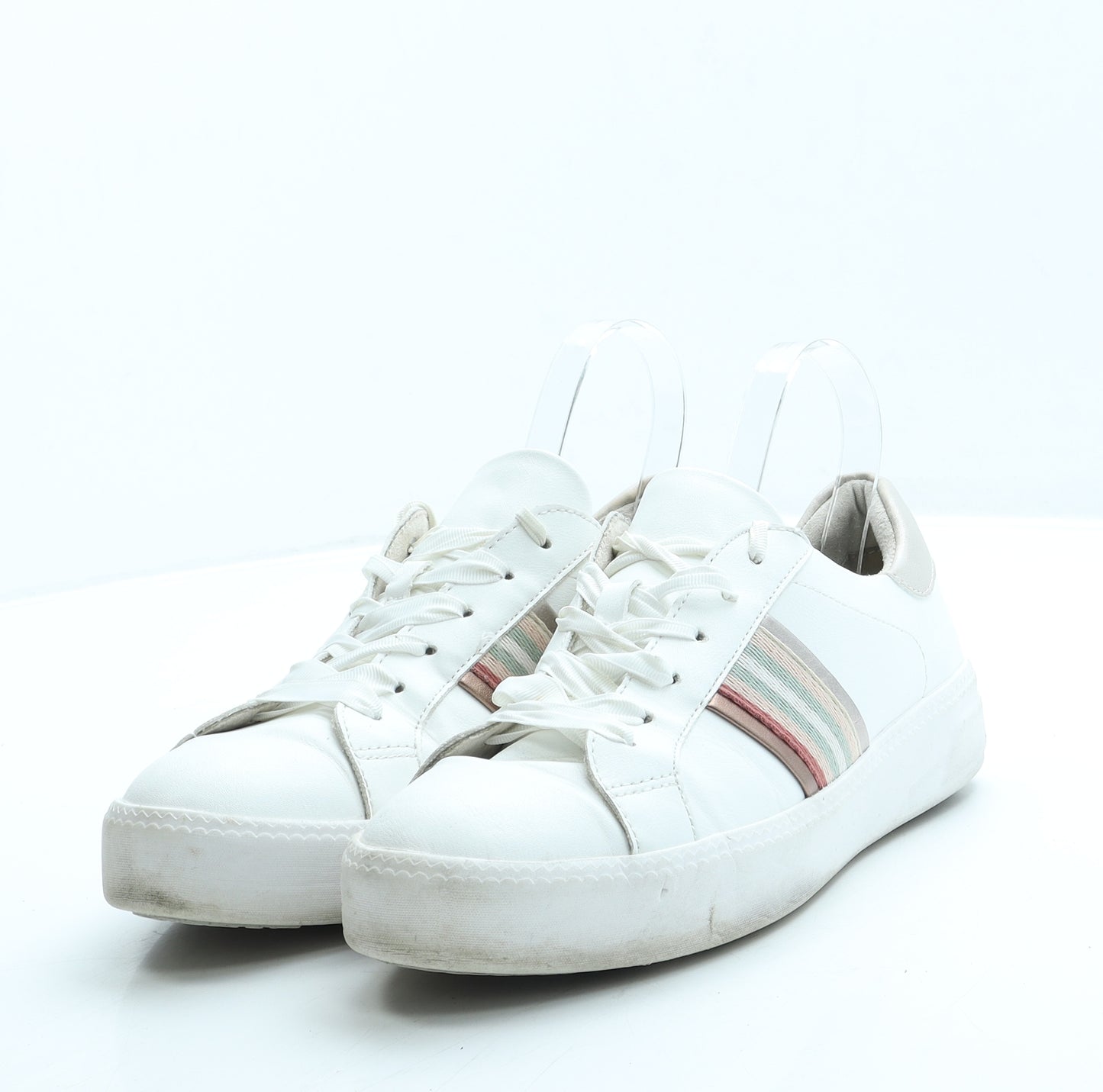 Tamaris Womens White Leather Trainer UK 6 39