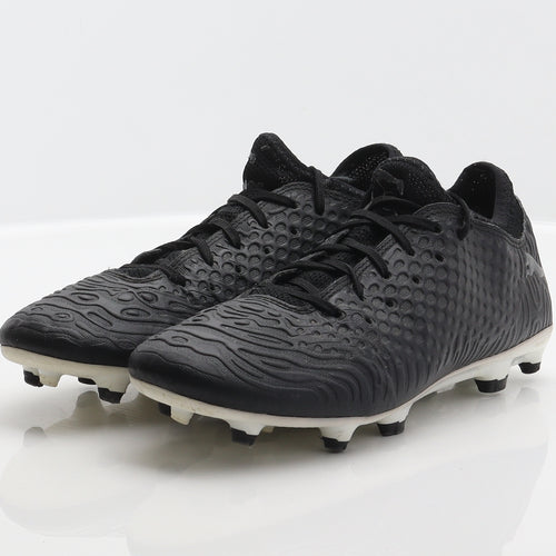 PUMA Boys Black Geometric Synthetic Trainer UK 5 38 - Football shoes