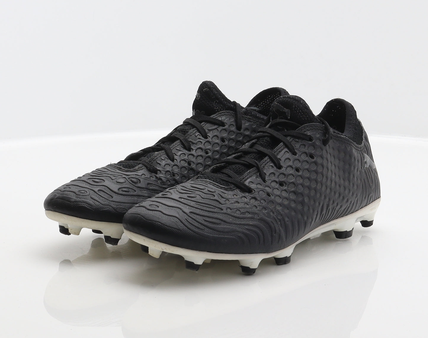 PUMA Boys Black Geometric Synthetic Trainer UK 5 38 - Football shoes