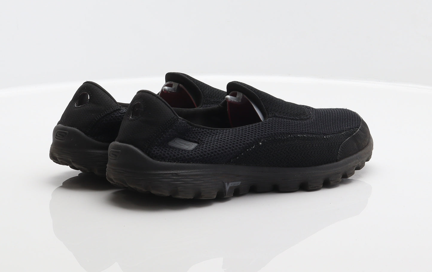 Skechers Womens Black Polyester Slip On Flat UK 5 38