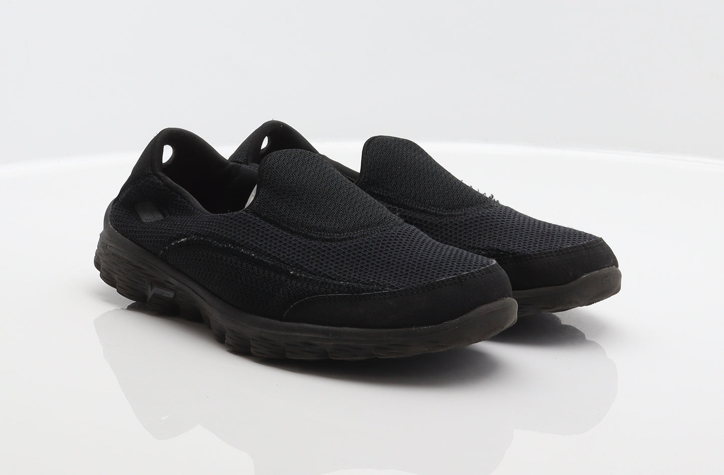 Skechers Womens Black Polyester Slip On Flat UK 5 38