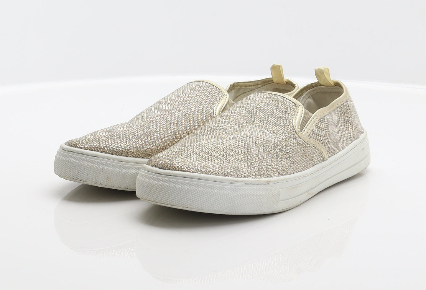Atmosphere Womens Gold Synthetic Slip On Flat UK 6 39