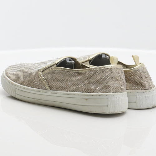 Atmosphere Womens Gold Synthetic Slip On Flat UK 6 39