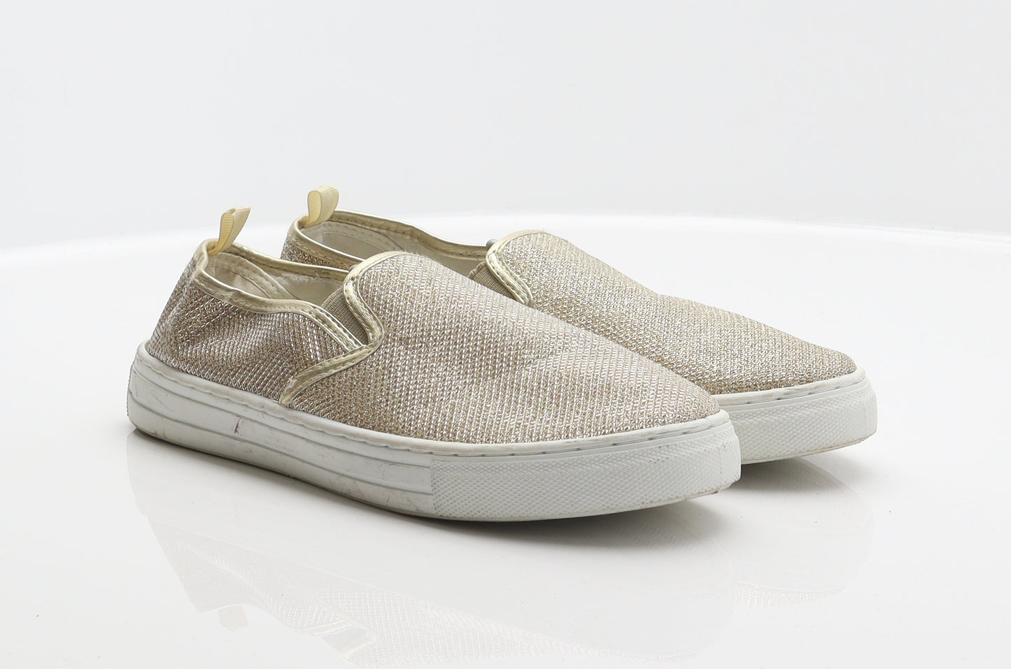 Atmosphere Womens Gold Synthetic Slip On Flat UK 6 39