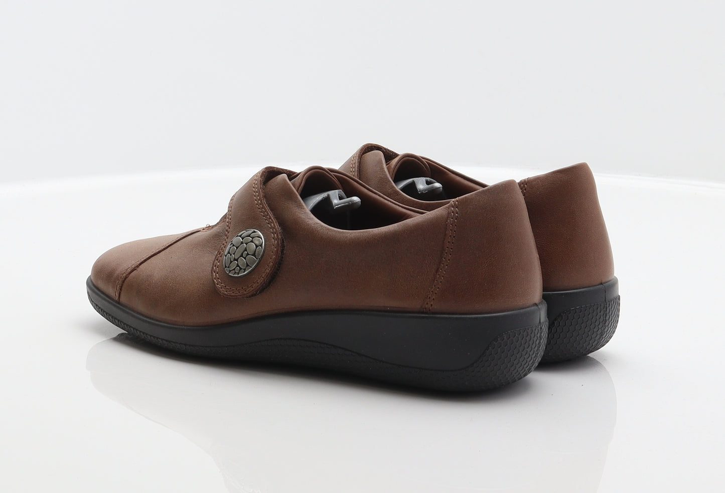 Hotter Womens Brown Leather Loafer Casual UK 4