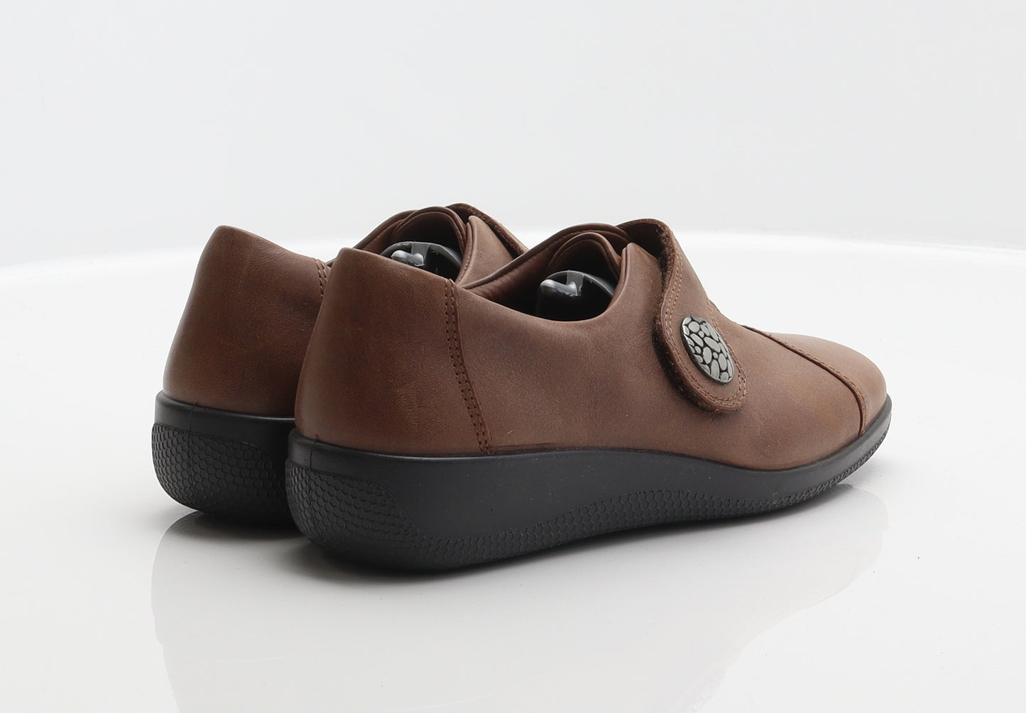 Hotter Womens Brown Leather Loafer Casual UK 4