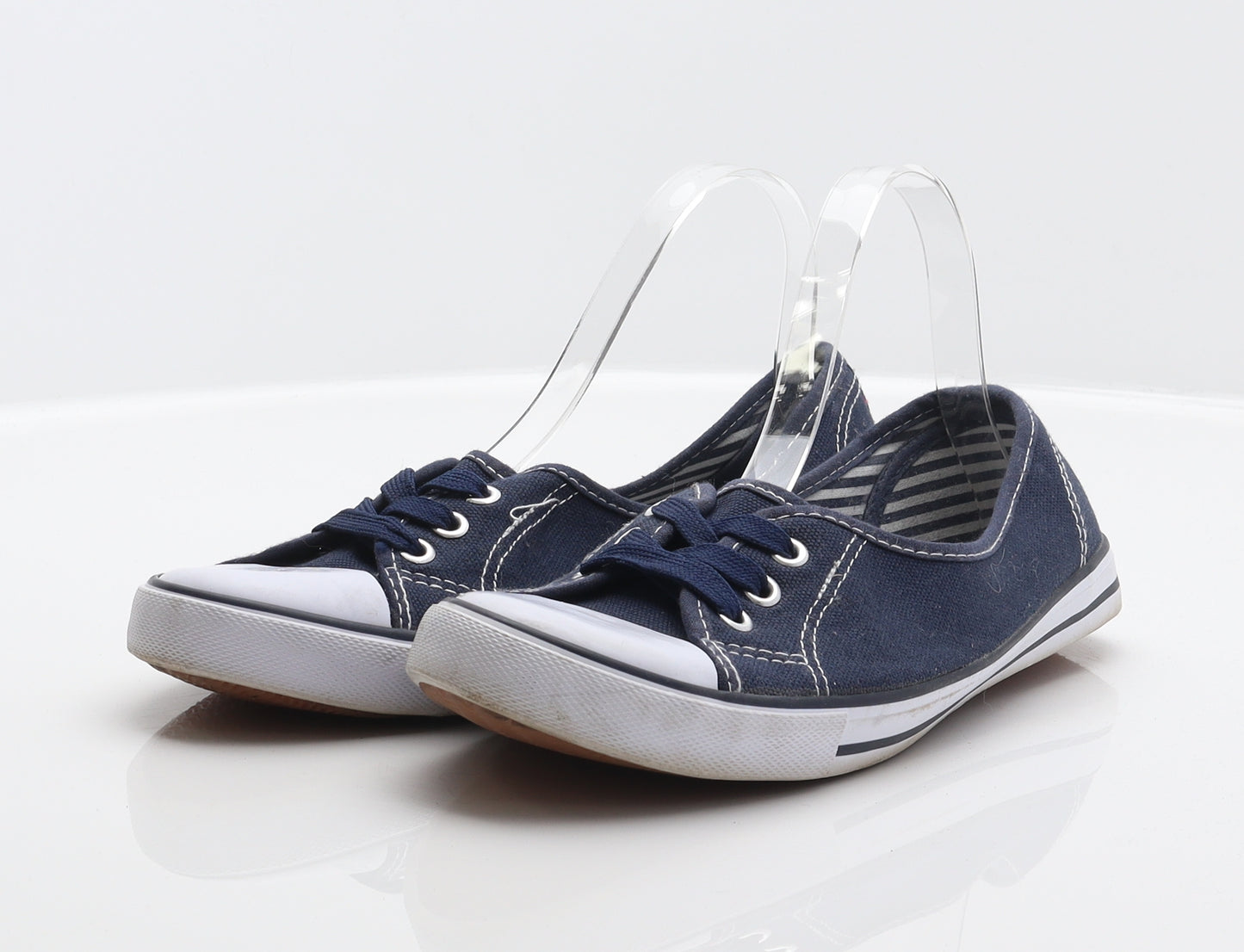 TU Womens Blue Fabric Slip On Flat UK 7