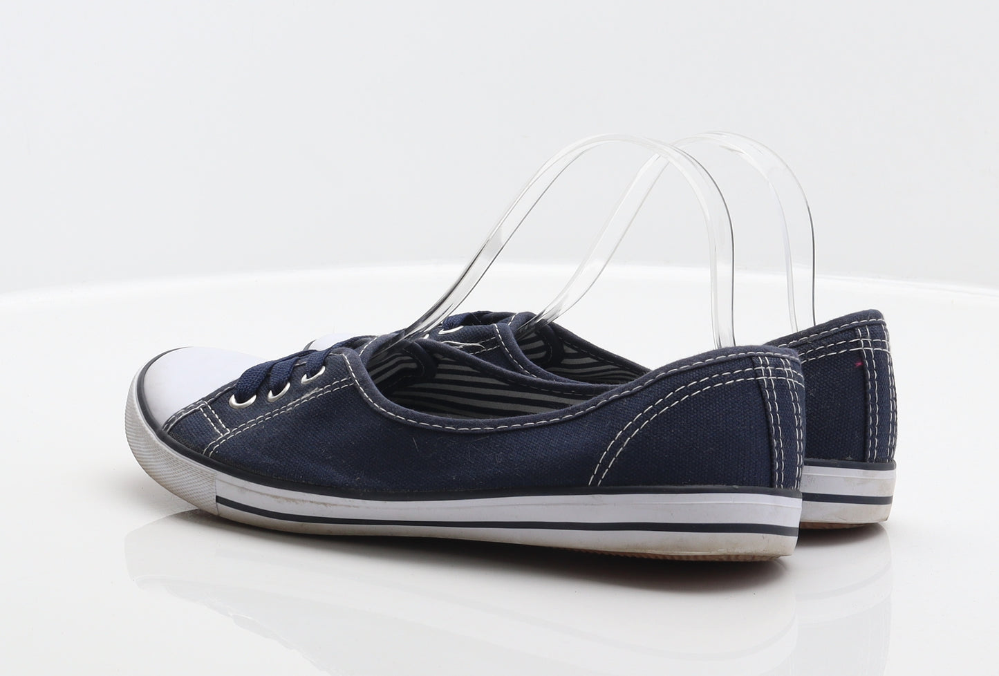 TU Womens Blue Fabric Slip On Flat UK 7