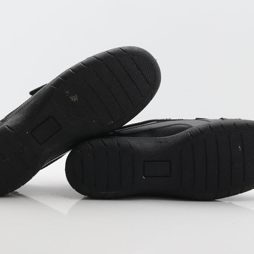 Boulevard Girls Black Synthetic Trainer UK 4