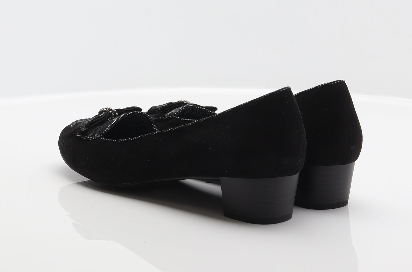 Ruby Shoo Womens Black Floral Polyester Court Heel UK 8 41