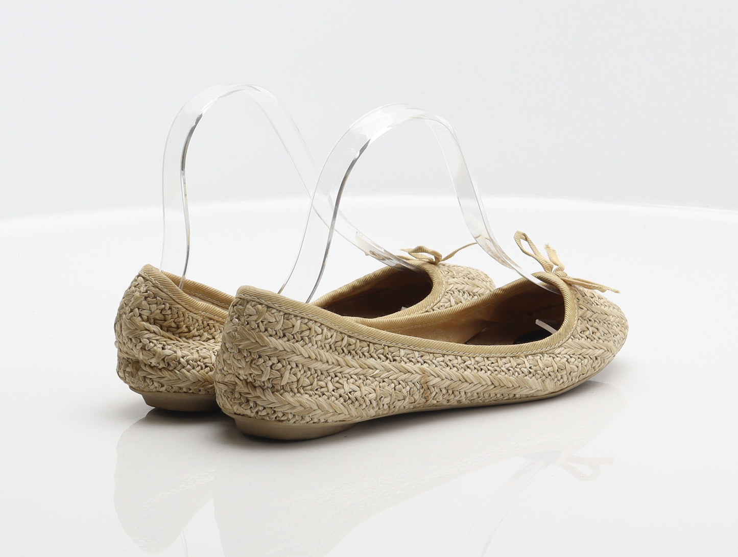 F&F Womens Beige Synthetic Ballet Flat UK 4 37