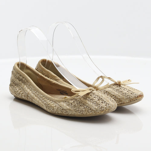 F&F Womens Beige Synthetic Ballet Flat UK 4 37