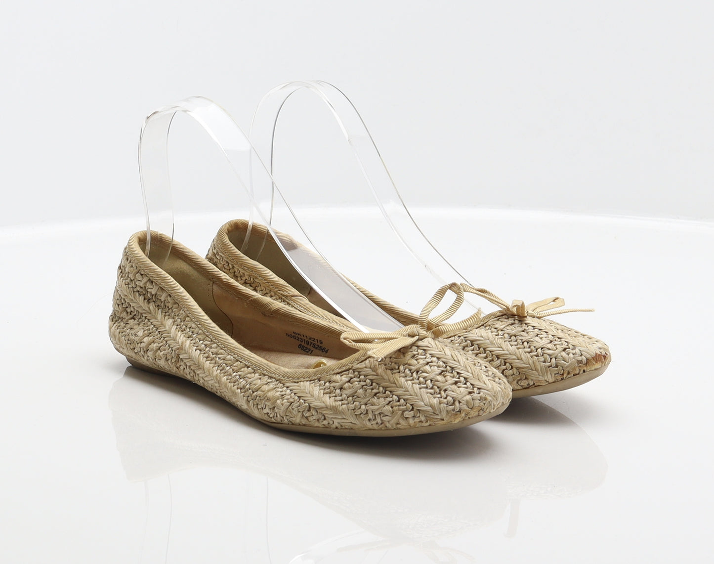 F&F Womens Beige Synthetic Ballet Flat UK 4 37