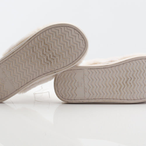 Tesco Womens Ivory Polyester Mule Slipper UK