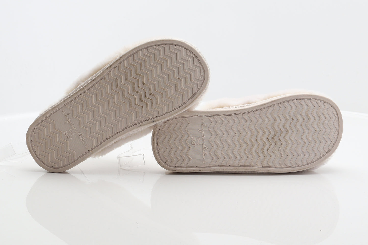 Tesco Womens Ivory Polyester Mule Slipper UK