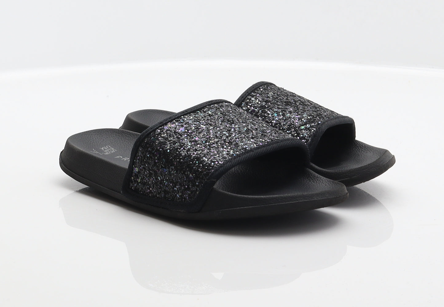 Primark Girls Black Synthetic Slider Sandal UK 1