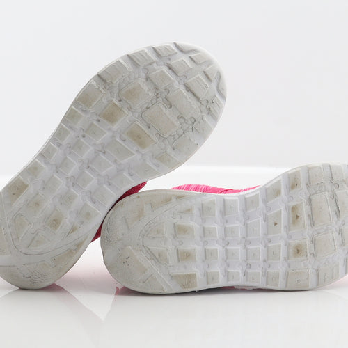 George Girls Pink Striped Polyester Trainer UK 13