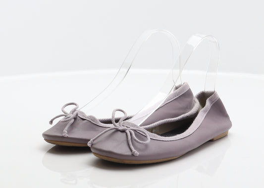 George Womens Purple Synthetic Ballet Flat UK 4