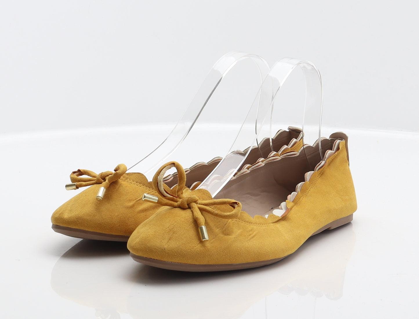 Dorothy Perkins Womens Yellow Polyester Ballet Flat UK 6
