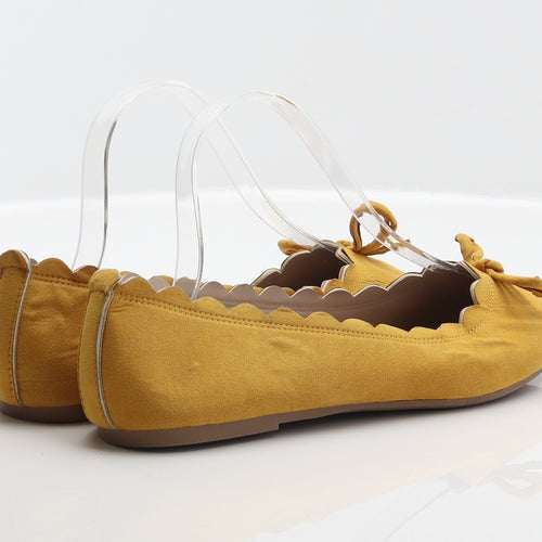 Dorothy Perkins Womens Yellow Polyester Ballet Flat UK 6