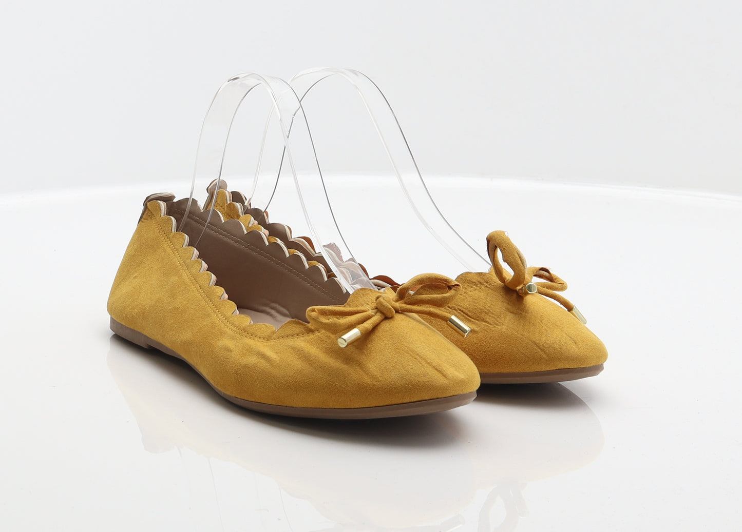 Dorothy Perkins Womens Yellow Polyester Ballet Flat UK 6
