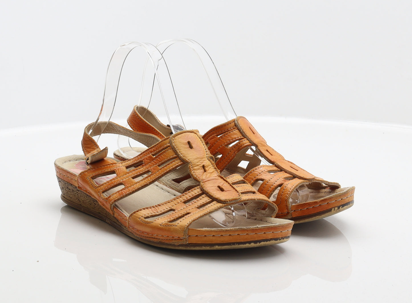 Cotswold Womens Orange Leather Slingback Sandal UK 6.5 40