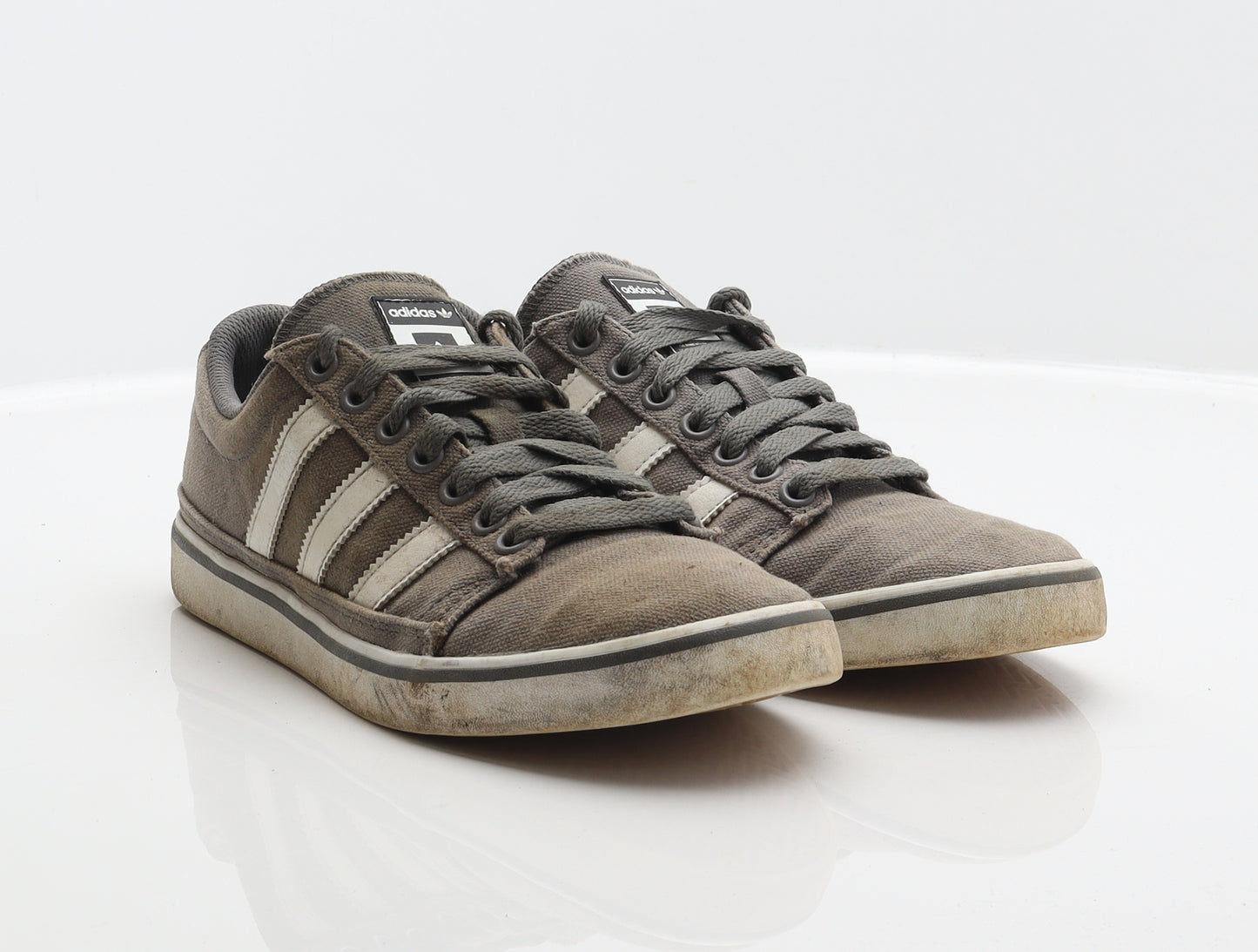 adidas Mens Grey Striped Fabric Trainer UK 7