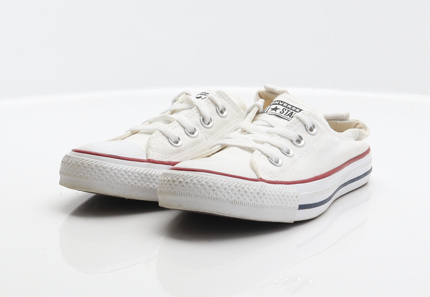 Converse Womens White Fabric Trainer UK 5 37.5