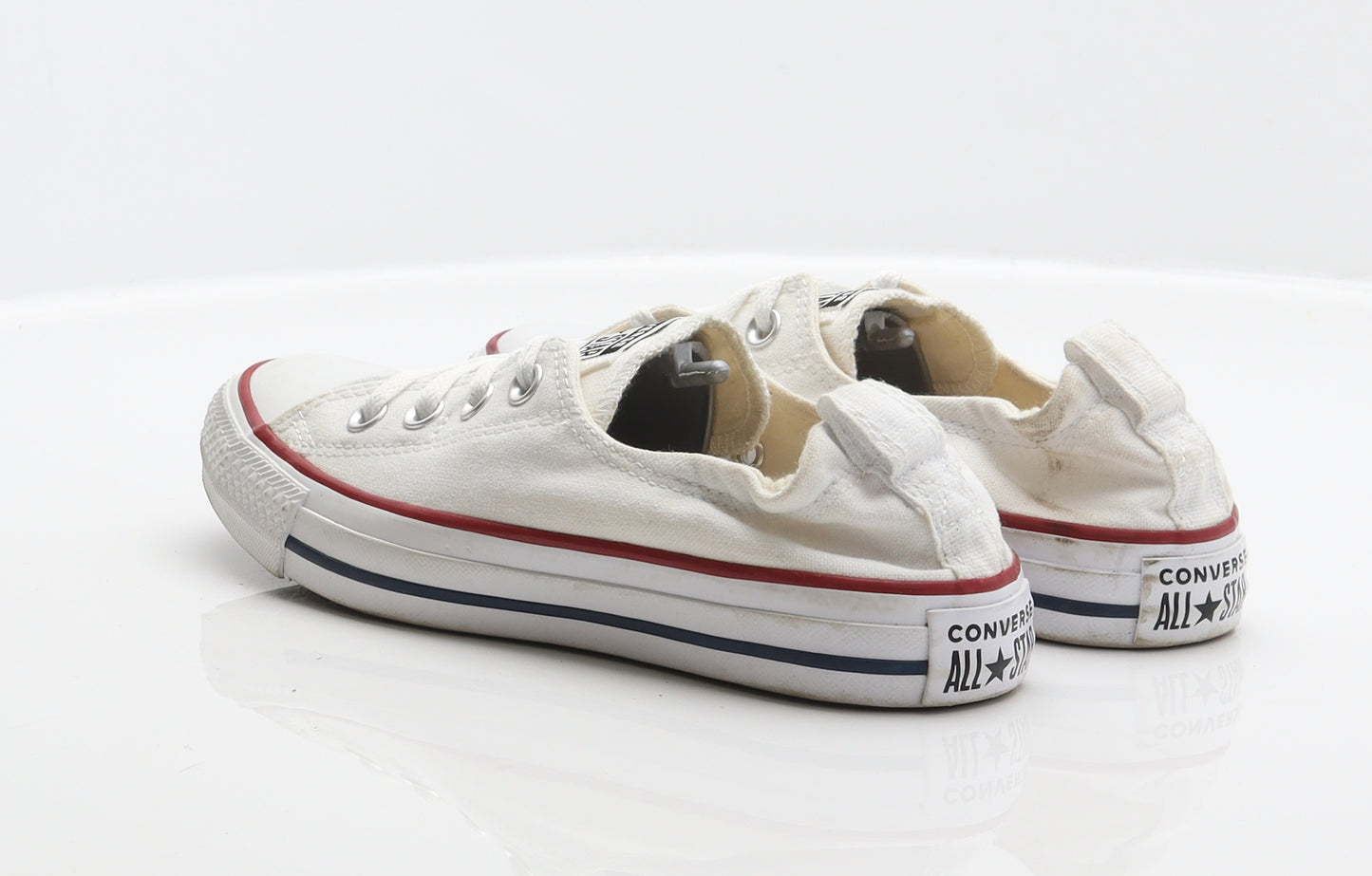 Converse Womens White Fabric Trainer UK 5 37.5
