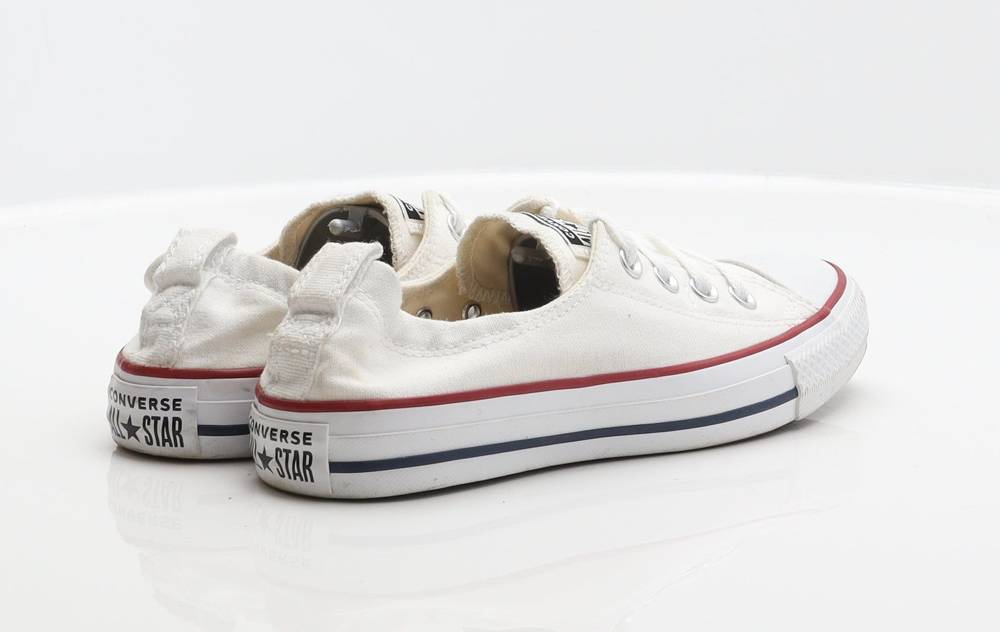 Converse Womens White Fabric Trainer UK 5 37.5