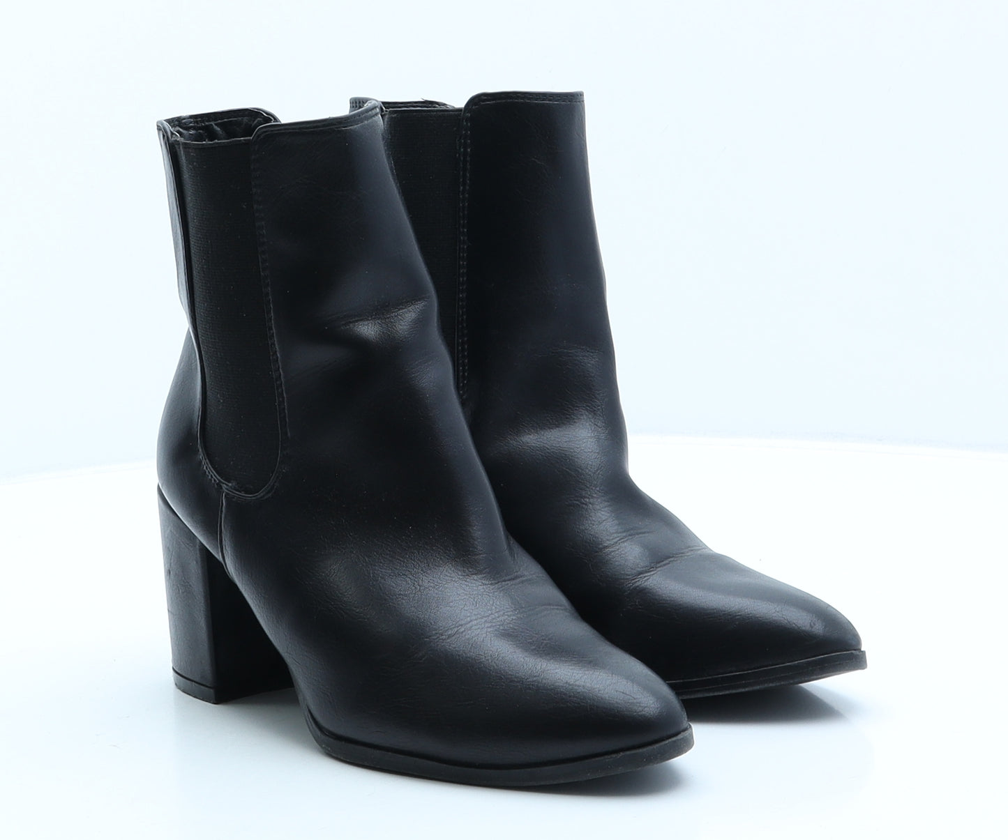 ISLAND Womens Black Leather Chelsea Boot UK 5