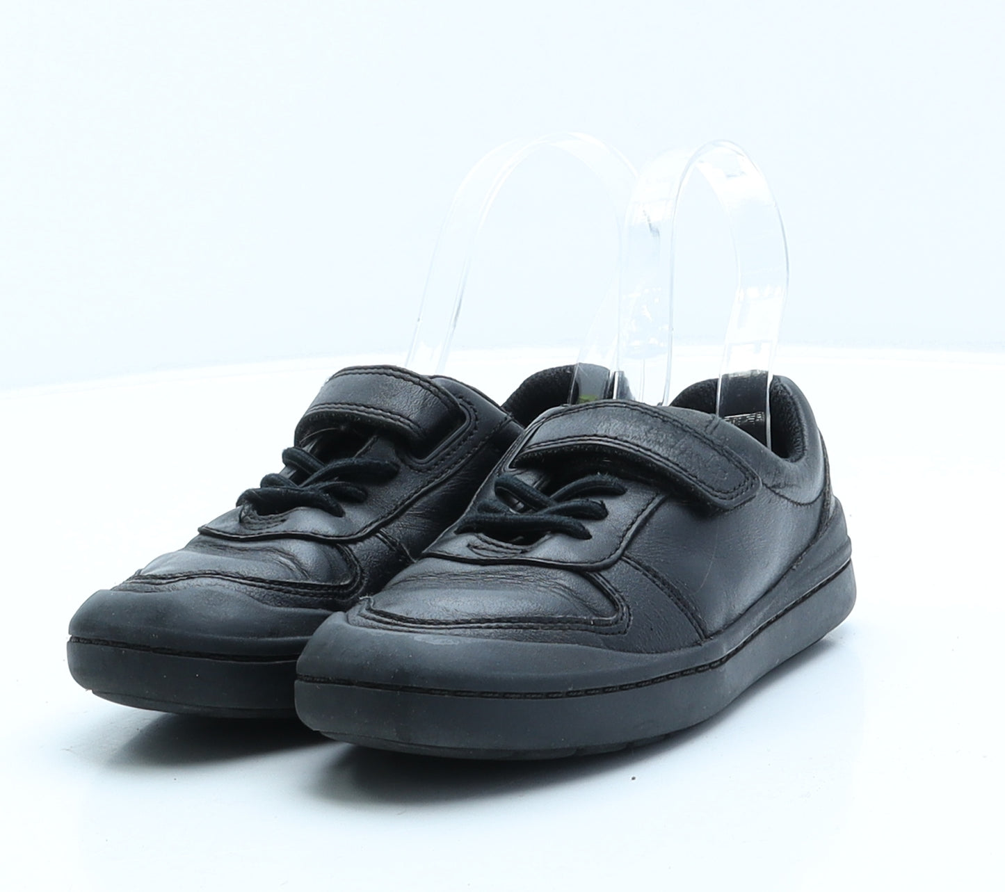 Clarks Boys Black Leather Trainer UK 12 30