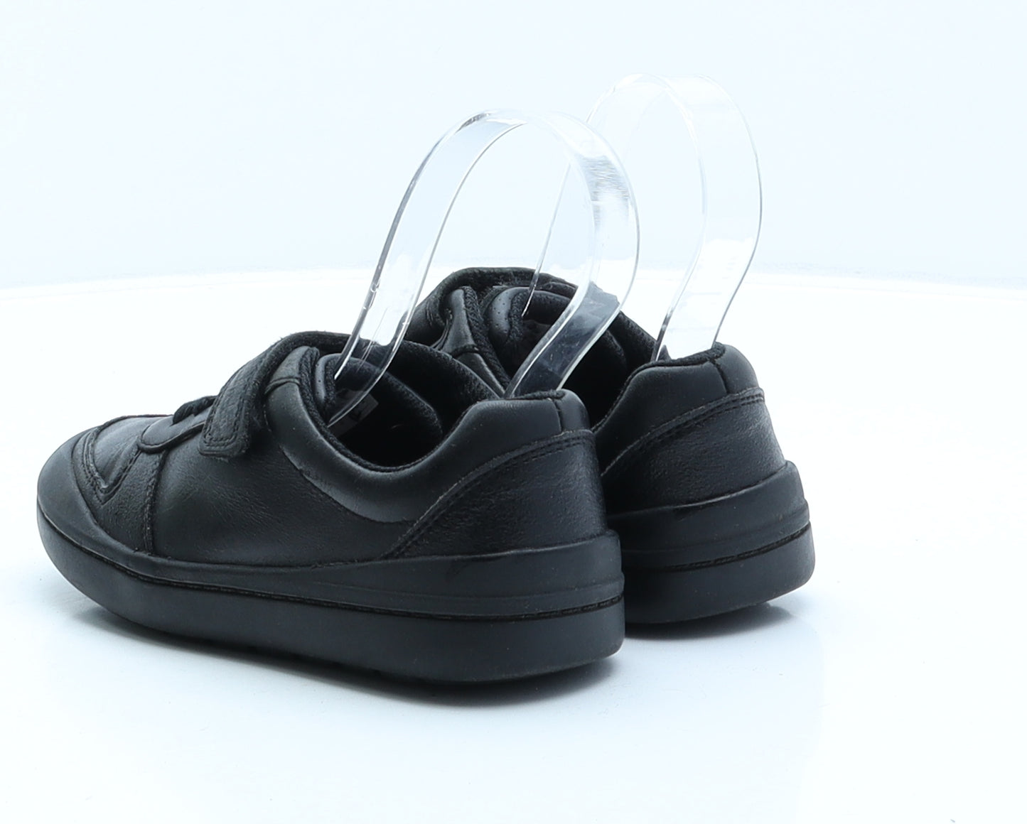 Clarks Boys Black Leather Trainer UK 12 30