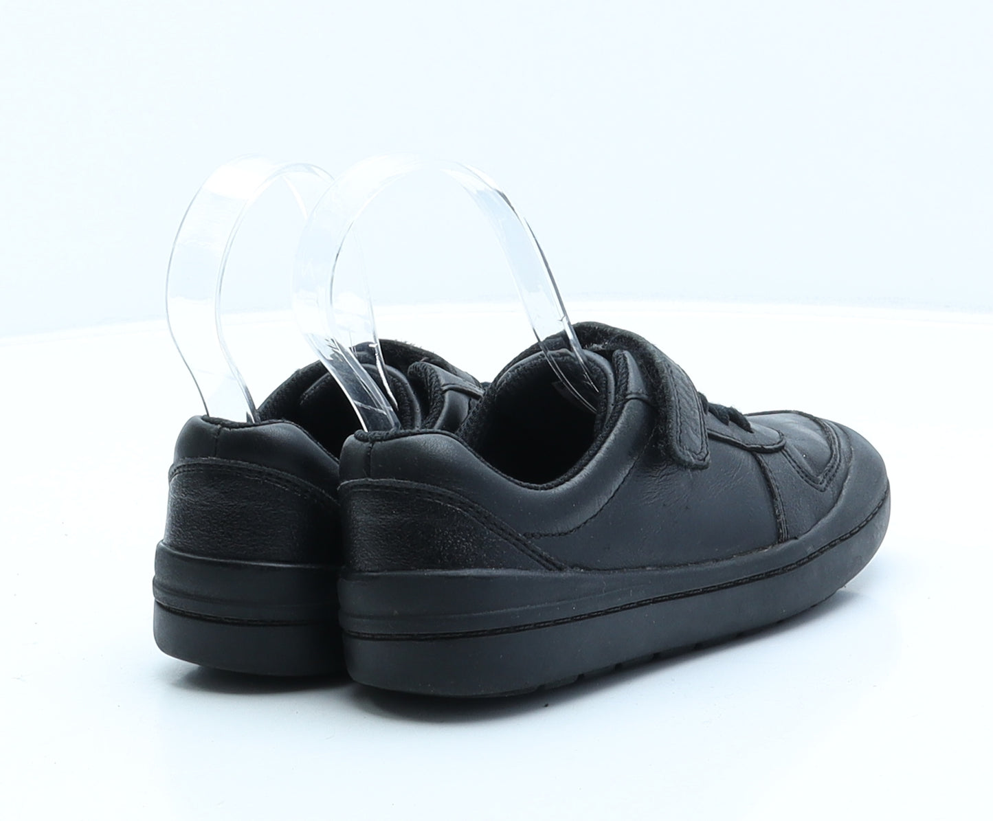 Clarks Boys Black Leather Trainer UK 12 30