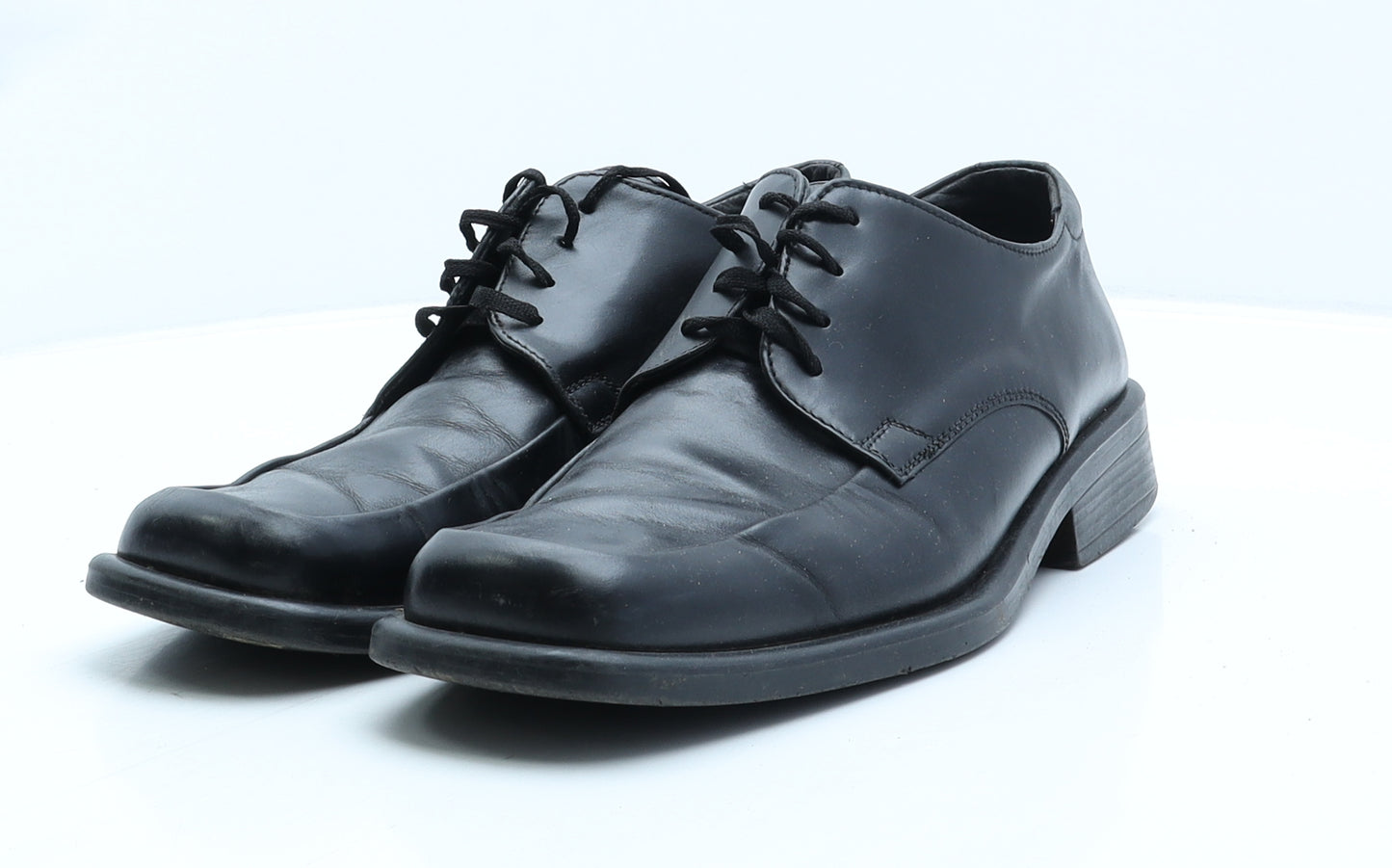 Ikon Mens Black Leather Oxford Casual UK 10 44