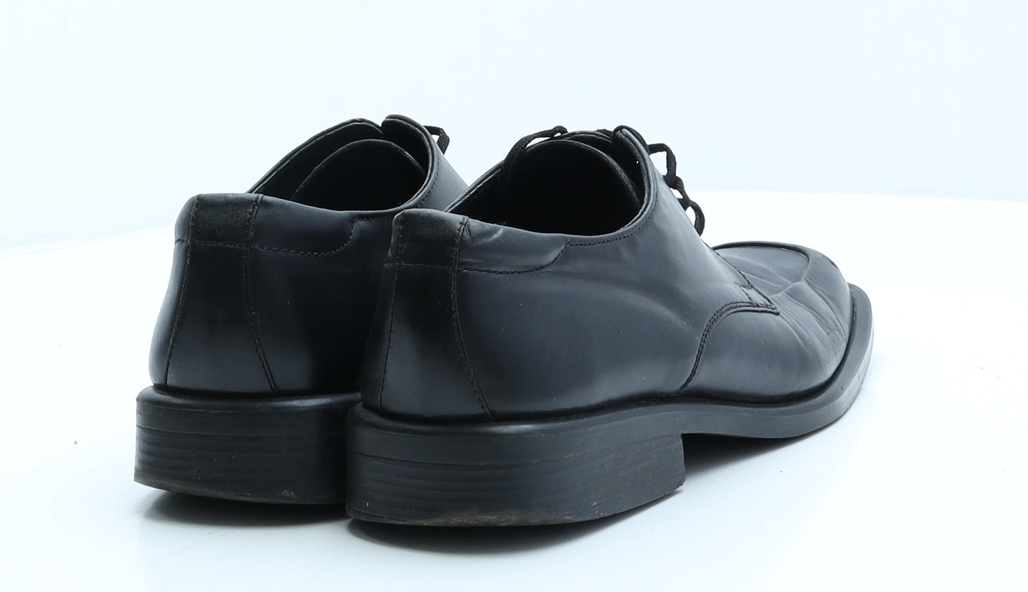 Ikon Mens Black Leather Oxford Casual UK 10 44