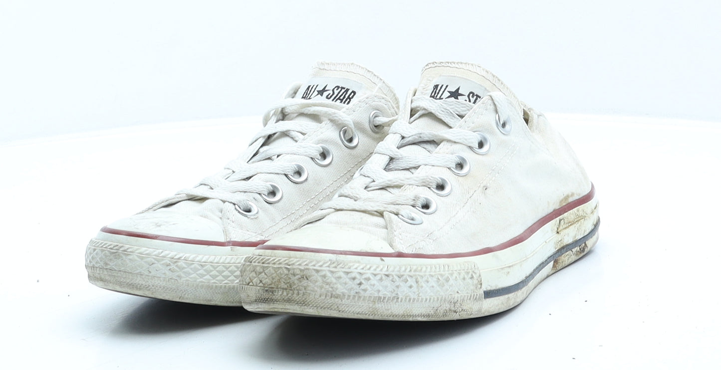 Converse Womens White Fabric Trainer UK 6 39
